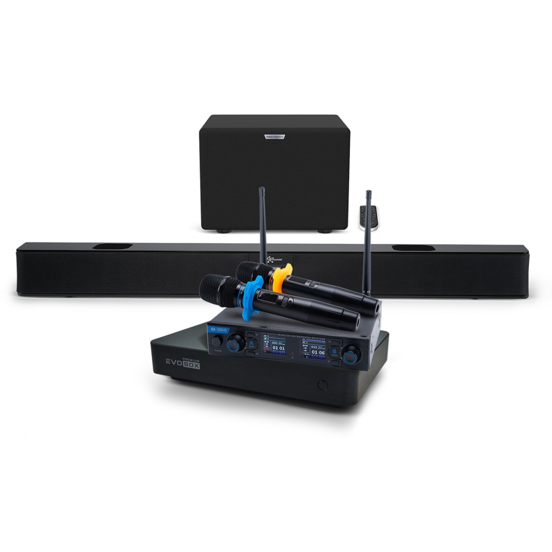 Hi-End караоке-система EVOBOX Premium + EvoSoundBar (саундбар с караоке) в Тихорецке