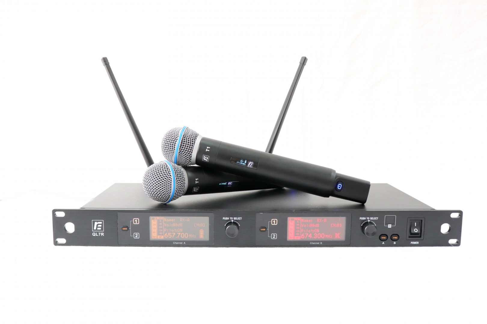 RFIntell QL7R/T1-A 651,800-683,400 МГц 2-канальная радиосистема с 2-мя ручными микрофонами в Тихорецке