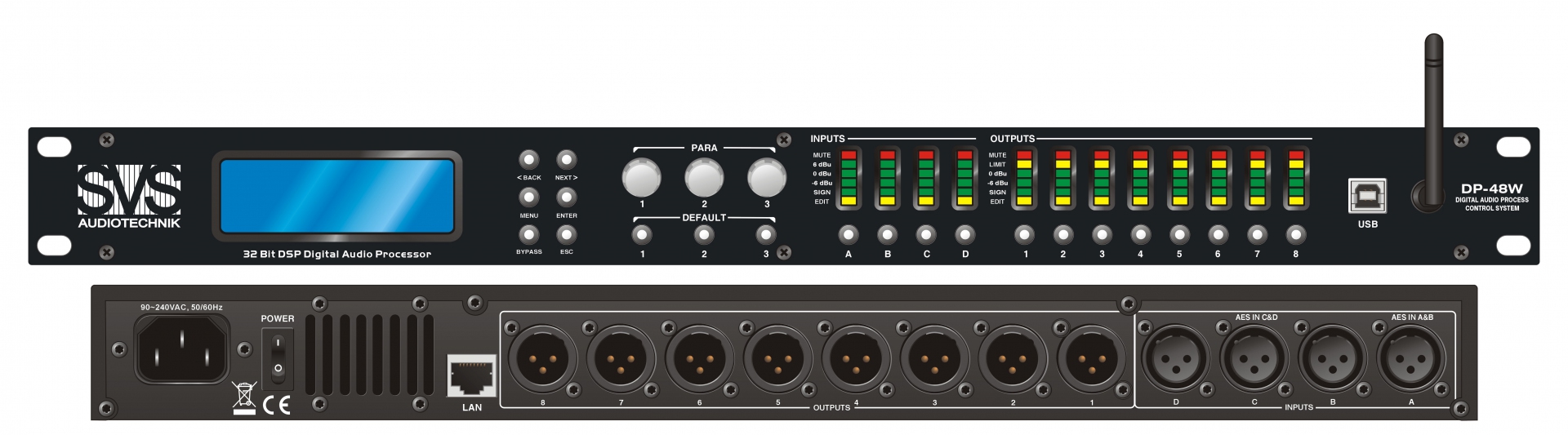 SVS Audiotechnik DP-48W Цифровой процессор: 4 входа 8 выходов в Тихорецке