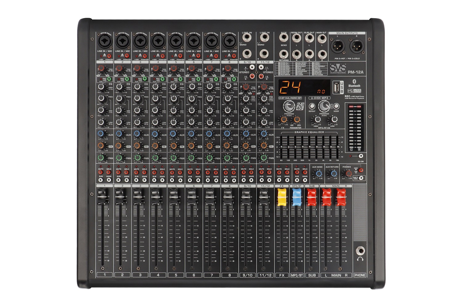 SVS Audiotechnik mixers PM-12A Активный аналоговый микшерный пульт, 12-канальный в Тихорецке
